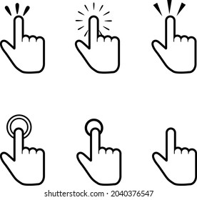 hand icon white vector illustration