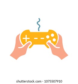 Hand icon,joystick illustration vector. Gamer sign symbol
