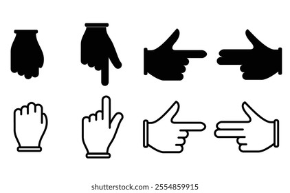Hand icons cursor pro vector