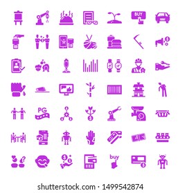 hand icons. Editable 49 hand icons. Included icons such as Robot, Credit card, Buy, Online payment, Profits, Tongue, Proposal, Conveyor, Mirror, Hand. hand trendy icons for web.