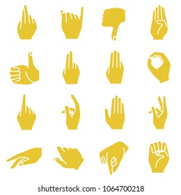 hand icons set