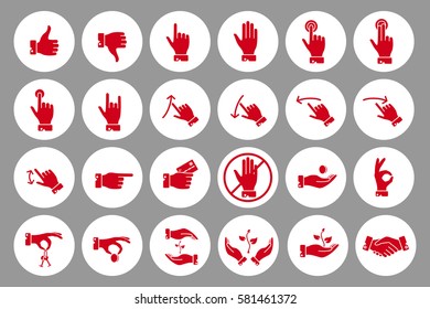 Hand icons set