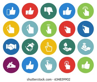 hand icons set