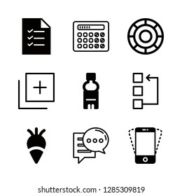 hand icons set with chat, add and list vector set