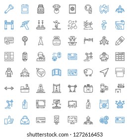 hand icons set. Collection of hand with credit card, working, robot, draw, dispenser, hand bag, like, sewing box, message in a bottle, blackboard. Editable and scalable hand icons.