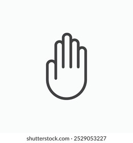 Conjunto de iconos de mano. Ilustración llena y de línea
