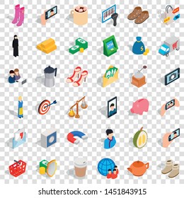 Hand icons set. Isometric style of 36 hand vector icons for web for any design