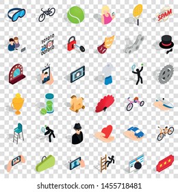 Hand icons set. Isometric style of 36 hand vector icons for web for any design