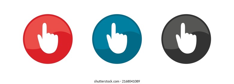 Conjunto de iconos de mano. Ilustración vectorial.