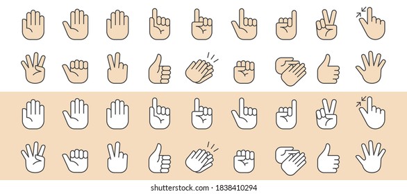 English Sign Language Asl Alphabet Deafmutes Stock Vector (Royalty Free ...