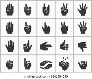 Hand icons, such as fingers, motivation, point, fist, and more.