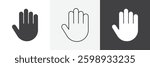 Hand icons in Thin line black color. flat simple vector symbols illustration.
