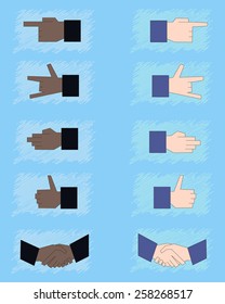 Hand icons vector illustration