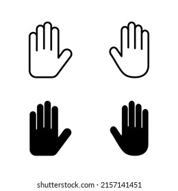 Hand icons vector. hand sign and symbol. palm