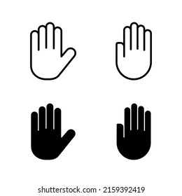 Hand icons vector. hand sign and symbol. palm
