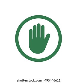 Hand icon,vector. Flat design.