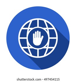 Hand icon,vector. Flat design.