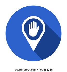 Hand icon,vector. Flat design.