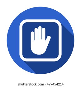 Hand icon,vector. Flat design.