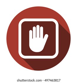 Hand icon,vector. Flat design.