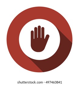 Hand icon,vector. Flat design.