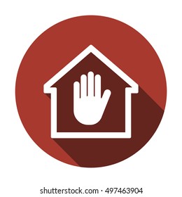 Hand icon,vector. Flat design.