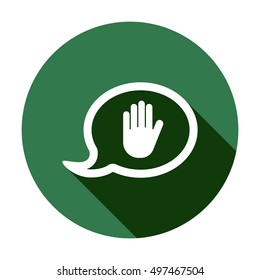 Hand icon,vector. Flat design.