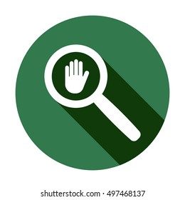 Hand icon,vector. Flat design.