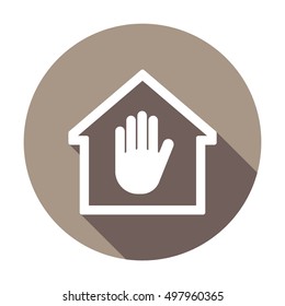 Hand icon,vector. Flat design.