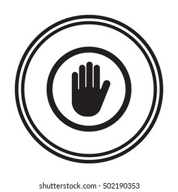 Hand icon,vector. Flat design.
