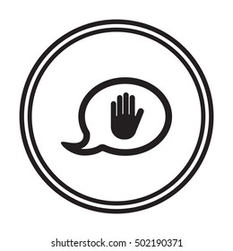 Hand icon,vector. Flat design.