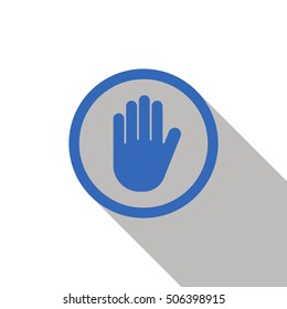 Hand icon,vector. Flat design.