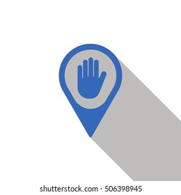 Hand icon,vector. Flat design.