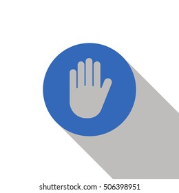 Hand icon,vector. Flat design.