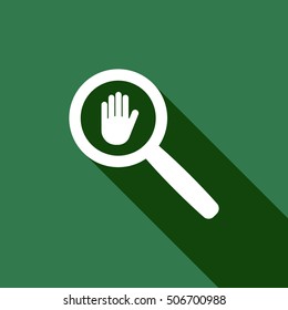 Hand icon,vector. Flat design.