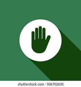 Hand icon,vector. Flat design.