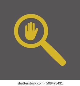 Hand icon,vector. Flat design.