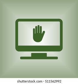 Hand icon,vector. Flat design.