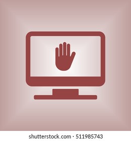 Hand icon,vector. Flat design.