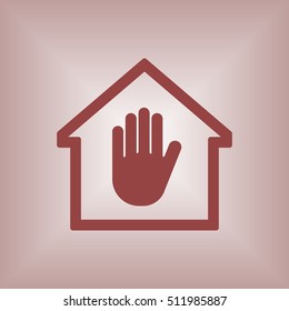 Hand icon,vector. Flat design.