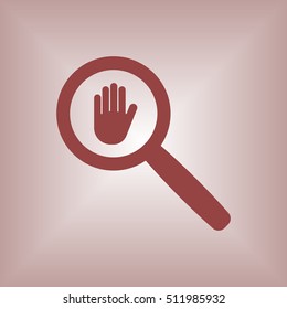 Hand icon,vector. Flat design.