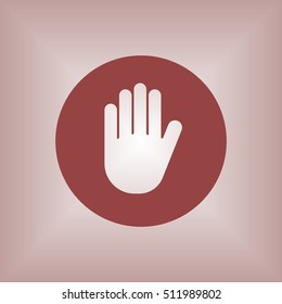 Hand icon,vector. Flat design.