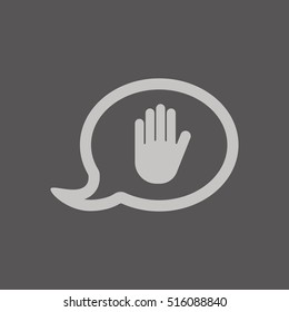 Hand icon,vector. Flat design.