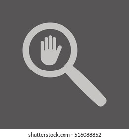 Hand icon,vector. Flat design.