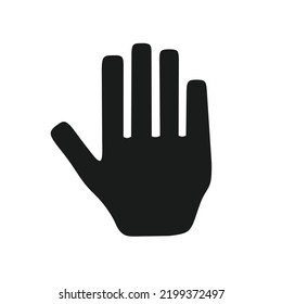 hand icon.vector palm with simple design.stop sign