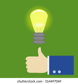 Hand idea vector
