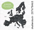 europe map stylized
