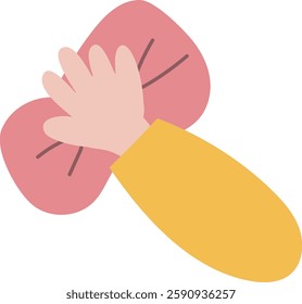 hand illustration for cleaning with a mop