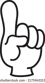 Hand illustration, finger illustration, one finger