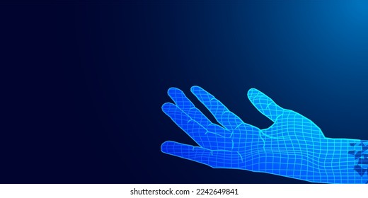 Fondo azul gradiente de ilustración manual 